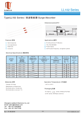 LL102 Datasheet PDF Shanghai Leiditech Electronic Technology Co., Ltd