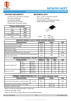 SAT80TH170CPT Datasheet PDF Shanghai Leiditech Electronic Technology Co., Ltd