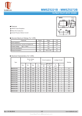 MMSZ5263B Datasheet PDF Shanghai Leiditech Electronic Technology Co., Ltd