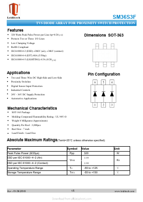 SM36S3F Datasheet PDF Shanghai Leiditech Electronic Technology Co., Ltd