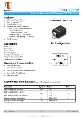 PTVSLC3D5VB Datasheet PDF Shanghai Leiditech Electronic Technology Co., Ltd