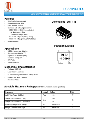 LC3301CDT4 Datasheet PDF Shanghai Leiditech Electronic Technology Co., Ltd