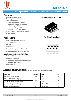 SDLC12C-4 Datasheet PDF Shanghai Leiditech Electronic Technology Co., Ltd