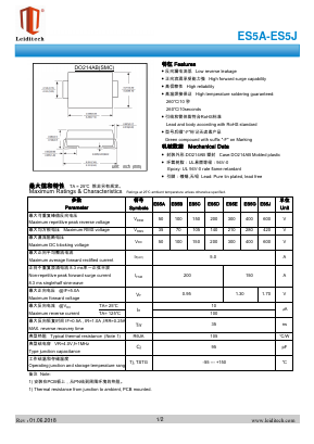 ES5A Datasheet PDF Shanghai Leiditech Electronic Technology Co., Ltd