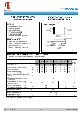 SS28 Datasheet PDF Shanghai Leiditech Electronic Technology Co., Ltd