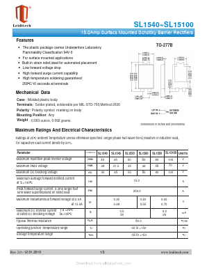 SL1545 Datasheet PDF Shanghai Leiditech Electronic Technology Co., Ltd