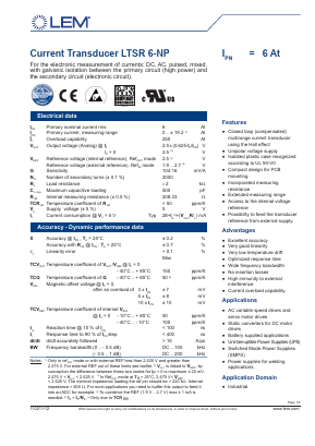 LTSR6-NP Datasheet PDF LEM Industrial