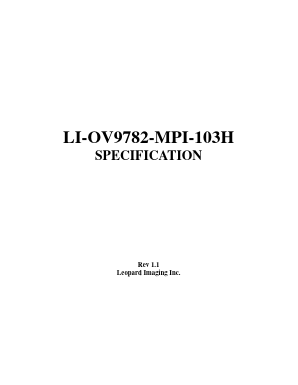LI-OV9782-MIPI-103H Datasheet PDF Leopard Imaging Inc.