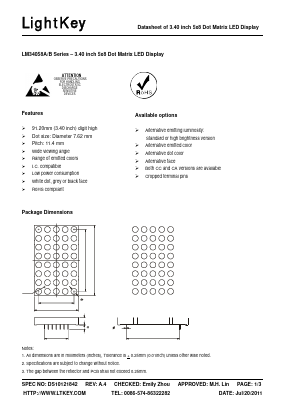 LD34058AUR Datasheet PDF LightKey Optoelectronics Ltd.