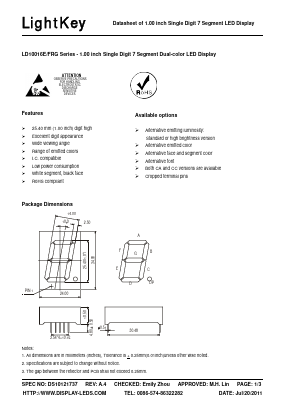 LD10016ERG Datasheet PDF LightKey Optoelectronics Ltd.