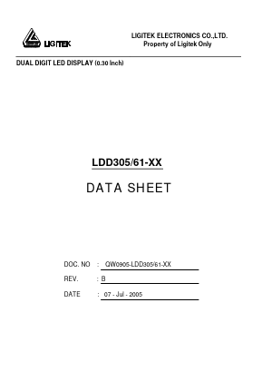 LDD305-61-XX Datasheet PDF LIGITEK electronics co., ltd.