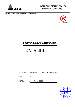 LDD305-61-XX-RP35-PF Datasheet PDF LIGITEK electronics co., ltd.