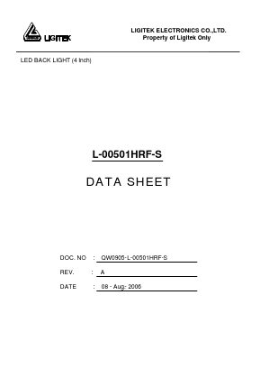 L-00501HRF-S Datasheet PDF LIGITEK electronics co., ltd.