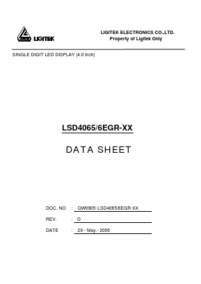 LSD4065 Datasheet PDF LIGITEK electronics co., ltd.