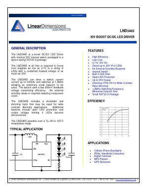 LND3465 Datasheet PDF Linear Dimensions Semiconductor