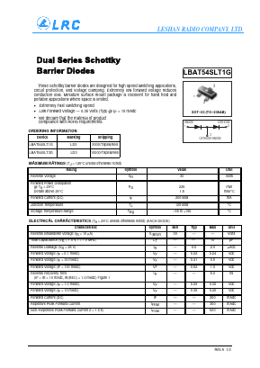 LBAT54SLT3G Datasheet PDF Leshan Radio Company,Ltd