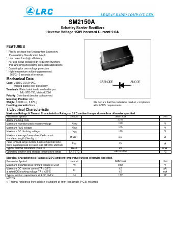 SM2150A Datasheet PDF Leshan Radio Company,Ltd