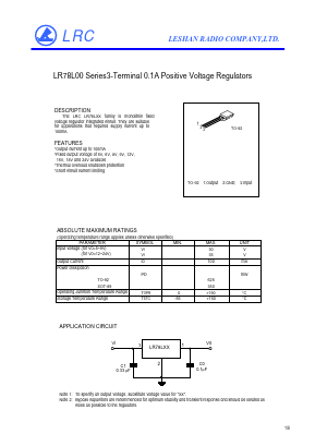 LR78L00 Datasheet PDF Leshan Radio Company,Ltd