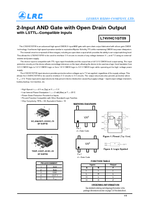 L74VHC1GT09DTT3 Datasheet PDF Leshan Radio Company,Ltd