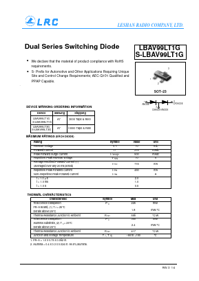 S-LBAV99LT1G Datasheet PDF Leshan Radio Company,Ltd