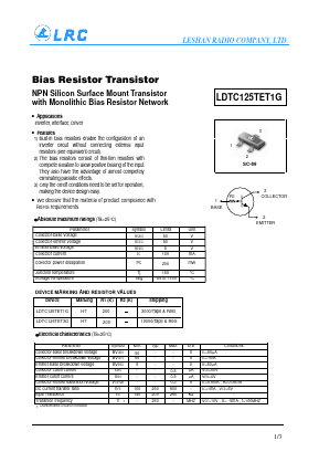 LDTC125TET1G Datasheet PDF Leshan Radio Company,Ltd