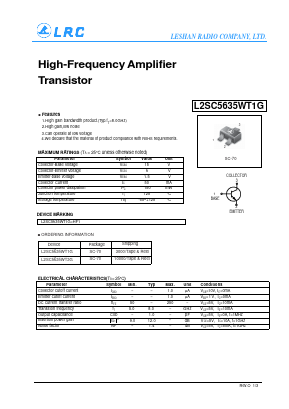 L2SC5635WT1G Datasheet PDF Leshan Radio Company,Ltd