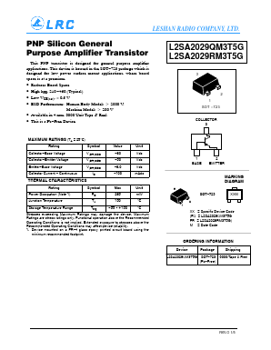 L2SA2029RM3T5G Datasheet PDF Leshan Radio Company,Ltd