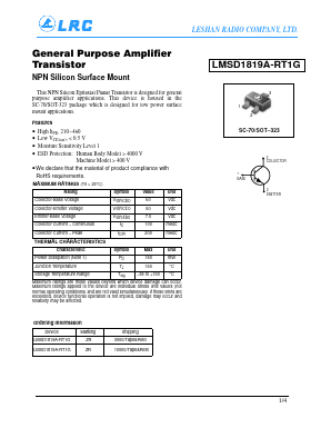 LMSD1819A-RT1G Datasheet PDF Leshan Radio Company,Ltd