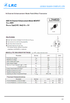 L2N600 Datasheet PDF Leshan Radio Company,Ltd