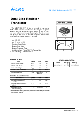 LMBT3906DW1T1 Datasheet PDF Leshan Radio Company,Ltd