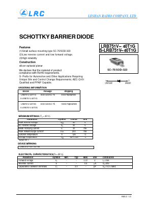 LRB751V-40T3G Datasheet PDF Leshan Radio Company,Ltd