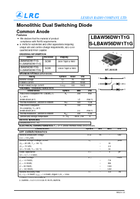 LBAW56DW1T1G Datasheet PDF Leshan Radio Company,Ltd