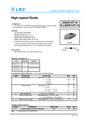 LBAS516T3G Datasheet PDF Leshan Radio Company,Ltd