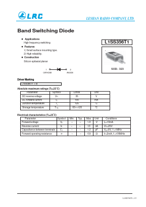 L1SS356T1 Datasheet PDF Leshan Radio Company,Ltd