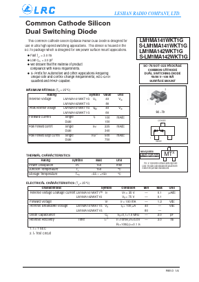 S-LM1MA141WKT1G Datasheet PDF Leshan Radio Company,Ltd