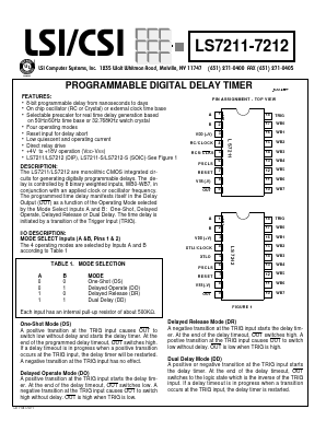 LS7211-S Datasheet PDF LSI Corporation 