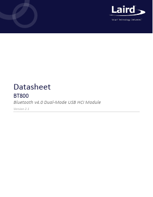 BT820 Datasheet PDF Laird Tech Smart Technology