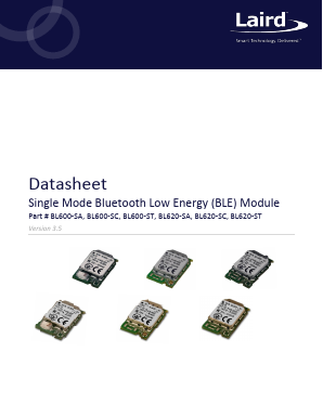 DVK-BL600-ST Datasheet PDF Laird Tech Smart Technology