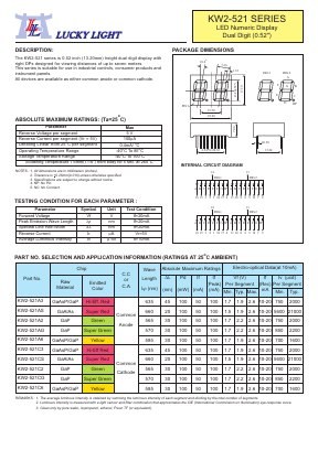 KW2-521A3 Datasheet PDF Lucky Light Electronic
