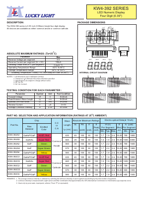 KW4-392CS Datasheet PDF Lucky Light Electronic