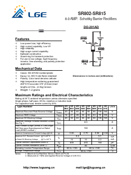 SR802 Datasheet PDF Shenzhen Luguang Electronic Technology Co., Ltd