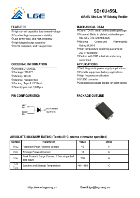 SD10U45SL Datasheet PDF Shenzhen Luguang Electronic Technology Co., Ltd