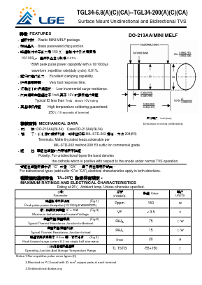 TGL34 Datasheet PDF Shenzhen Luguang Electronic Technology Co., Ltd