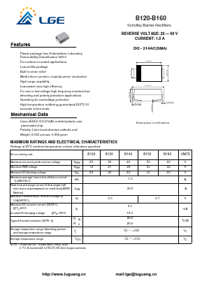 B150 Datasheet PDF Shenzhen Luguang Electronic Technology Co., Ltd