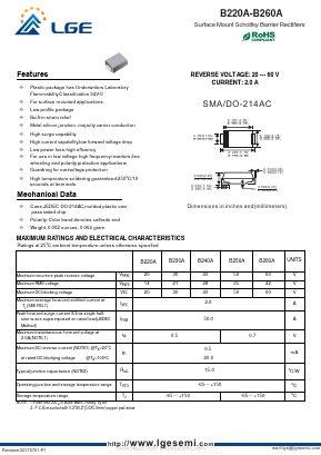 B240A Datasheet PDF Shenzhen Luguang Electronic Technology Co., Ltd