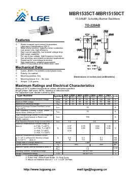 MBR1545CT Datasheet PDF Shenzhen Luguang Electronic Technology Co., Ltd