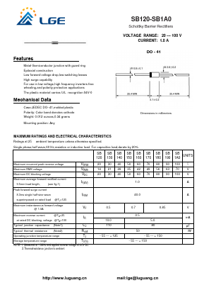 SB130 Datasheet PDF Shenzhen Luguang Electronic Technology Co., Ltd