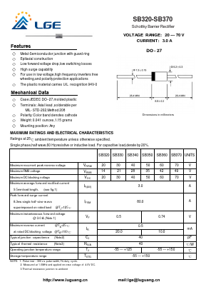 SB320 Datasheet PDF Shenzhen Luguang Electronic Technology Co., Ltd