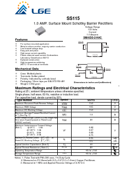 SS115 Datasheet PDF Shenzhen Luguang Electronic Technology Co., Ltd