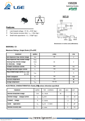 1SS226 Datasheet PDF Shenzhen Luguang Electronic Technology Co., Ltd